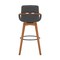 Armen Living Baylor 30" Gray Faux Leather and Walnut Wood Swivel Bar Stool LCBABAWAGR30 - alternate 5